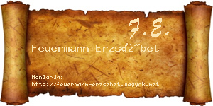 Feuermann Erzsébet névjegykártya